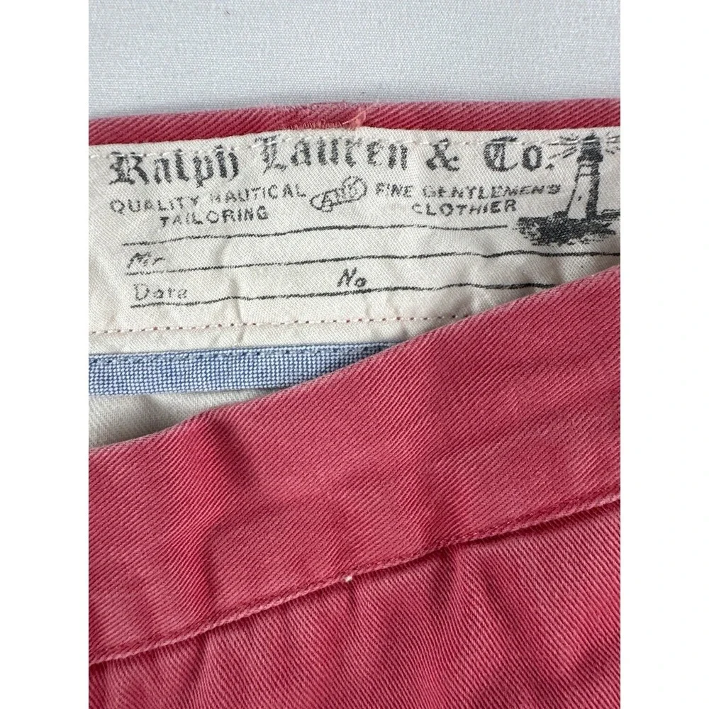 Vtg Polo Ralph Lauren Slim GI Fit Pants 36/32 Red Cotton Chinos Preppy Old Money